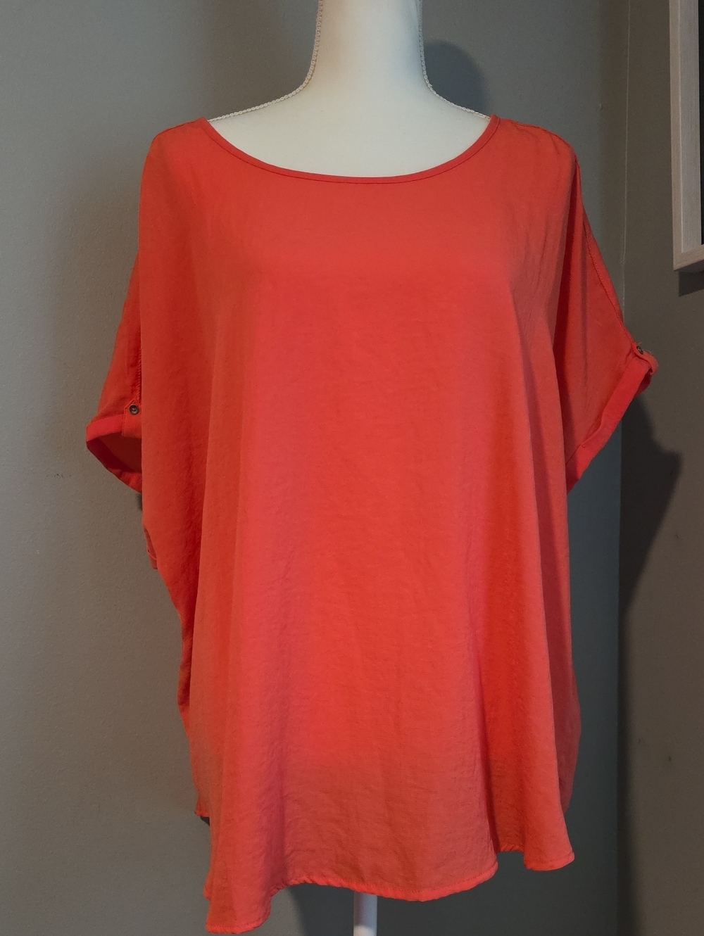 Maurices Coral Dolman Short-Sleeve Tunic Size 2X